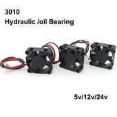 3 cm DC 5V 12V 24V 3010 30MM 30*30*10MM aušinimo ventiliatorius 3D spausdintuvo ventiliatorius grafikos plokštė ventiliatoriaus alyvos įvorė hidraulinis guolis 2 kontaktų laidas E1