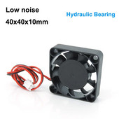 2 tűs 4010 ventilátor DC 5v 12v csendes, alacsony zajszintű kefe nélküli hűtőventillátor 3D nyomtató alkatrész 40mm 4cm hidraulikus csapágy Axiális 40mmx40mmx10mm L