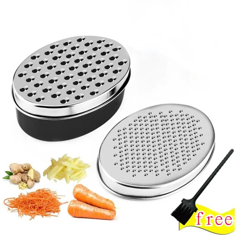 Sajtreszelő Ginger Zester tároló tartállyal és kefe daráló reszelő zöldségekhez Doboz reszelő Konyhai eszközök
