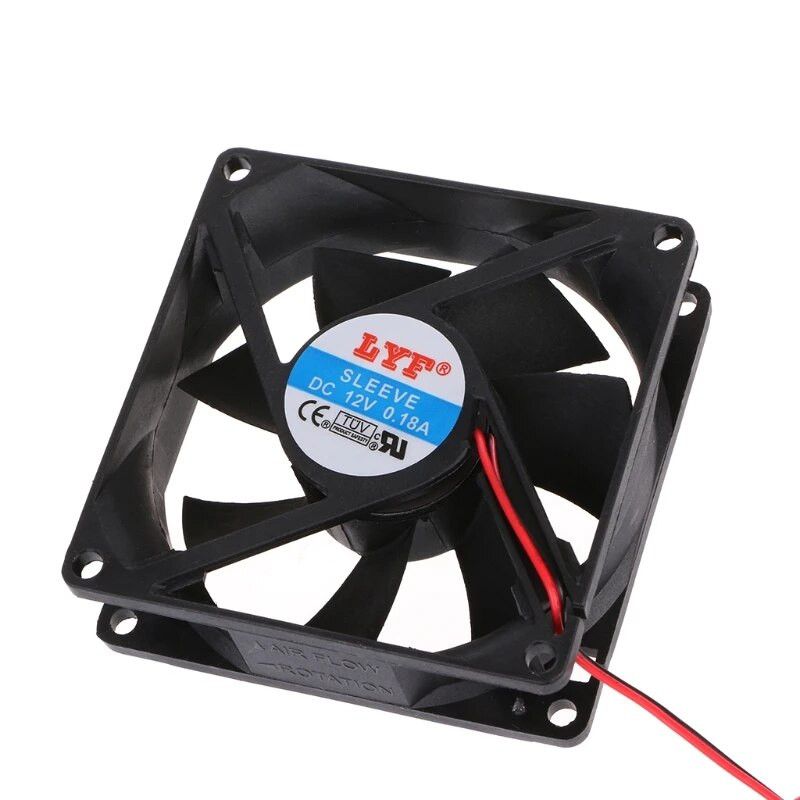 R91A 8025 for Dc 12V 2Pin Cooling Fan 80mm Silent CPU Fan for Dc Brushless with 20cm