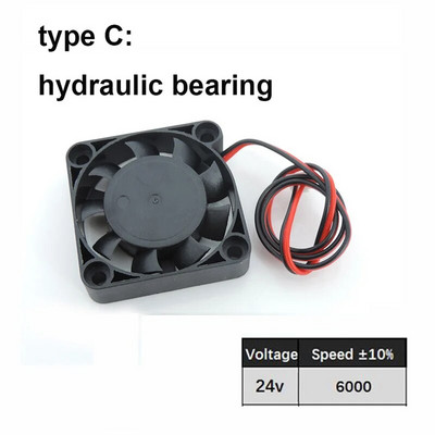 DC 5V 12V 24V 4010 40x40x10MM aušinimo ventiliatorius žemo triukšmo be šepetėlių pūstuvo rutulinio guolio įvorės hidraulinis skysčio guolis 3D spausdintuvui