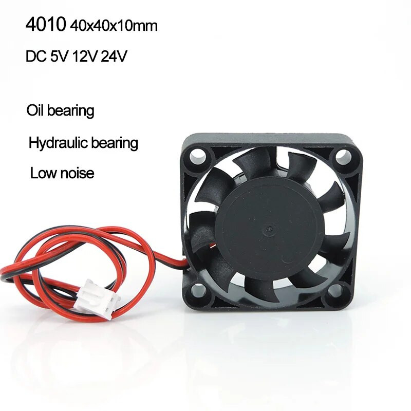 DC 5V 12V 24V 4010 40x40x10MM Ventilator de răcire cu zgomot redus Suflant fără perii Manșon rulment cu bile Rulment hidraulic pentru imprimante 3D