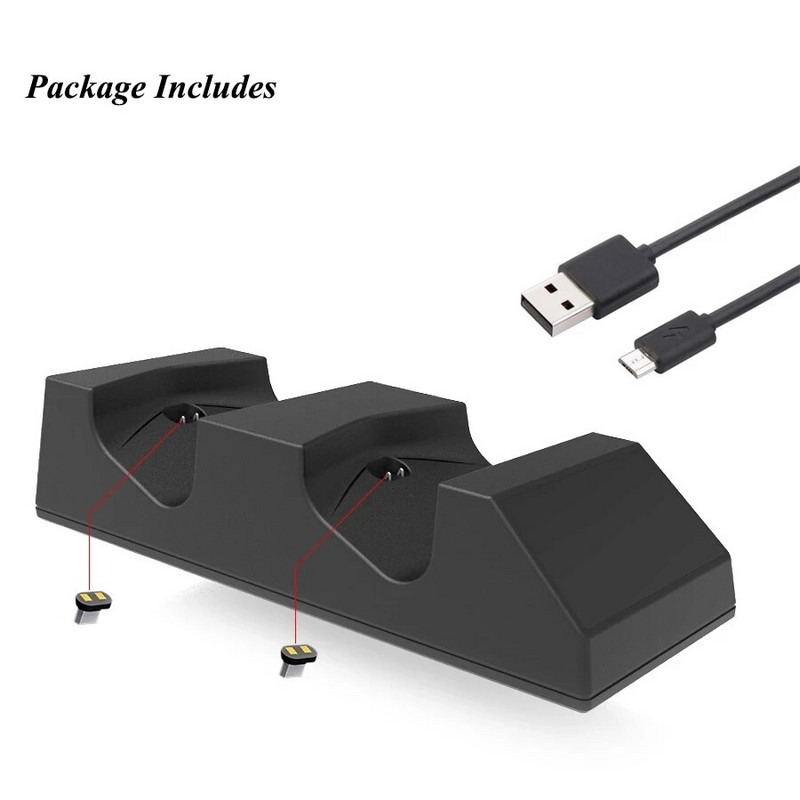 Punjač za PS4 kontroler za Playstation 4 Stanica za punjenje s 2 mikro USB ključa za punjenje Dual Charging Dock za PS4 Slim Pro