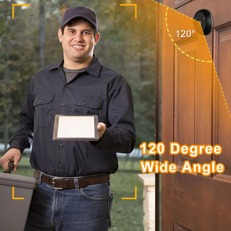 Wsdcam 2,4 inča video zvono špijunka zvono kamera za noćno gledanje video oko zvono kućna zaštita špijunka preglednik