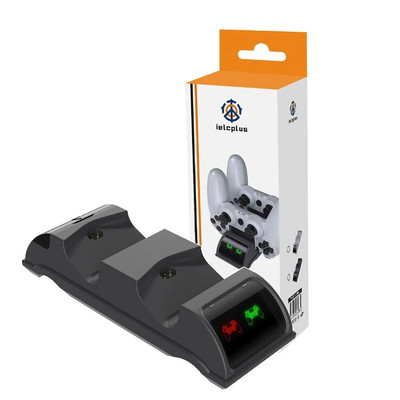 USB greito dvigubo įkrovimo dokas, skirtas PS4 valdikliui, belaidžio valdiklio įkroviklis, skirtas Sony PlayStation4 greitajam įkrovimui