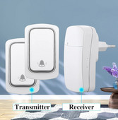 Juhtmeta uksekell ilma akudeta Veekindel kineetiline väliskell Isetoitega nupp-koera uksekella helinaga uksekell