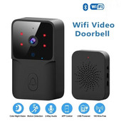 „WiFi“ vaizdo įrašo durų skambutis belaidė HD kamera PIR judesio aptikimo IR signalizacija, apsauga išmaniųjų namų durų skambutis „WiFi“ domofonas namams