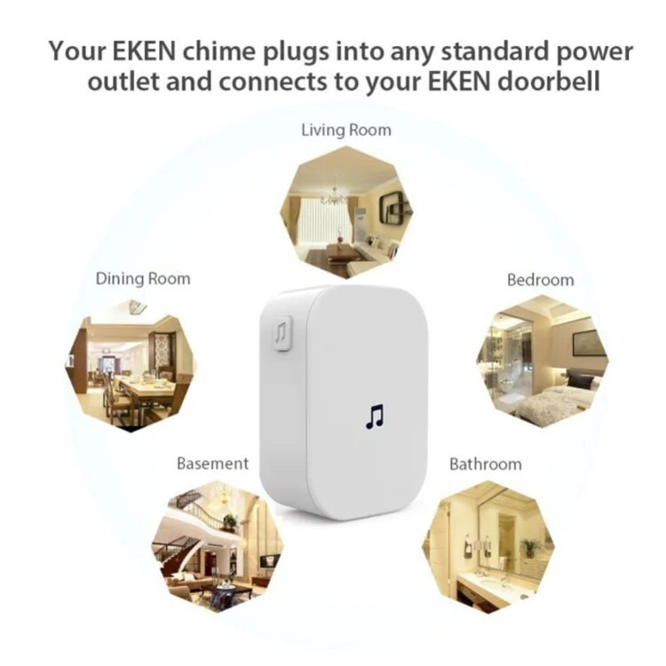 Sonerie de interior fără fir pentru receptorul de sonerie Wifi V7 V6 V5 M3 Ding Dong