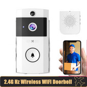 Išmanioji durų skambučio kamera „Wi-Fi“ namų apsauga Vaizdo įrašas domofono durų skambučio kamera lauko belaidis „WiFi“ durų skambutis 2 krypčių garso naktinis matymas