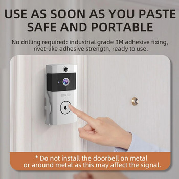 Έξυπνη κάμερα Doorbell WiFi Ασφάλεια σπιτιού Βίντεο ενδοεπικοινωνία Door Bell κάμερα εξωτερικού χώρου Ασύρματο WiFi Doorbell 2-Way Audio Night Vision