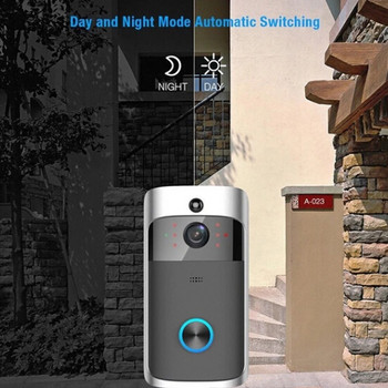 WiFi Doorbell Smart 720P HD Video Κουδούνι βίντεο σε πραγματικό χρόνο αμφίδρομη συνομιλία με αδιάβροχο ασύρματο κουδούνι νυχτερινής όρασης