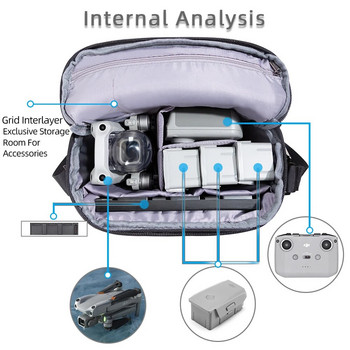 Για DJI mini 3 pro Storage Bag mini 4 pro Θήκη μεταφοράς Drone Τσάντα ταξιδιού για θήκη DJI Air 2 S /mini 4 pro/mini 3 τσάντες