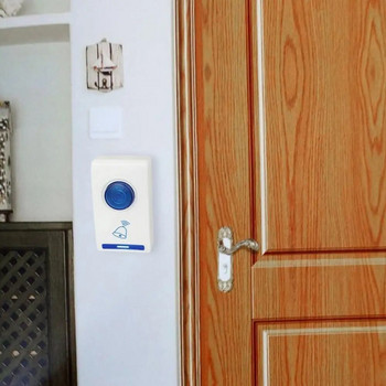 504D LED Wireless Chime Door Bell Doorbell & Wireles Remote control 32 Tune Songs White Home Security Χρήση Smart Door Bell