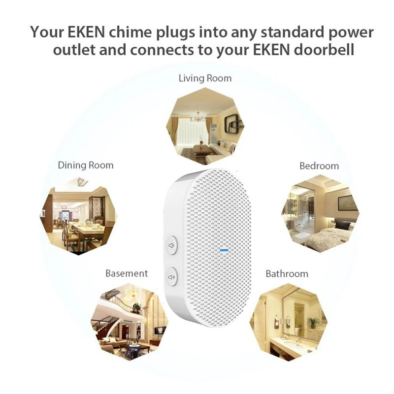 Új, kiváló minőségű P11 beltéri vevőkészülék alacsony fogyasztású Wi-Fi vezeték nélküli ajtócsengő EU US UK Plug Multiple Music Opcionális Super Standby