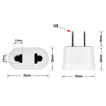 Адаптер за щепсел за САЩ/ЕС/Австралия Европейски контакт Адаптер за щепсел от ЕС към САЩ Гнездо за електрическо зарядно устройство Япония Китай Американа AC конвертор