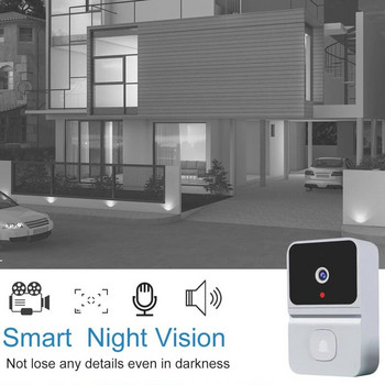 Tuya WiFi Video Doorbell Έξυπνο σπίτι Προστασία εσωτερικής ασφάλειας αμφίδρομης ενδοεπικοινωνίας Night Vision Επαναφορτιζόμενο κουδούνι πόρτας με κάμερα