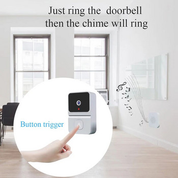Tuya WiFi Video Doorbell Έξυπνο σπίτι Προστασία εσωτερικής ασφάλειας αμφίδρομης ενδοεπικοινωνίας Night Vision Επαναφορτιζόμενο κουδούνι πόρτας με κάμερα