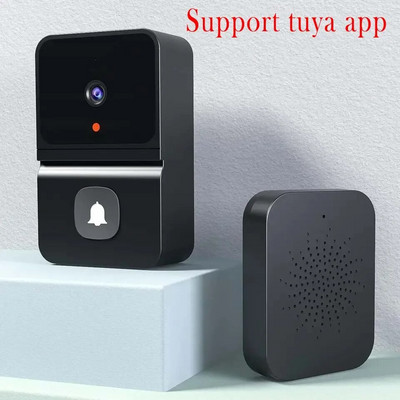 Tuya WiFi vaizdo durų skambutis išmanusis namas, vidaus saugumo apsauga, dvipusis domofonas naktinio matymo įkraunamas durų skambutis su kamera