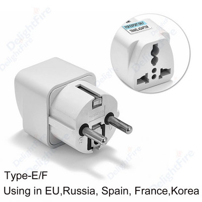 ES KR adapteris elektros lizdas Universalus JAV AU į ES maitinimo adapteriai Ispanija Prancūzija Kelioninis adapteris Kištuko keitiklis Korėja kintamosios srovės lizdai