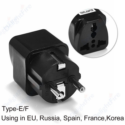 ES KR adapteris elektros lizdas Universalus JAV AU į ES maitinimo adapteriai Ispanija Prancūzija Kelioninis adapteris Kištuko keitiklis Korėja kintamosios srovės lizdai