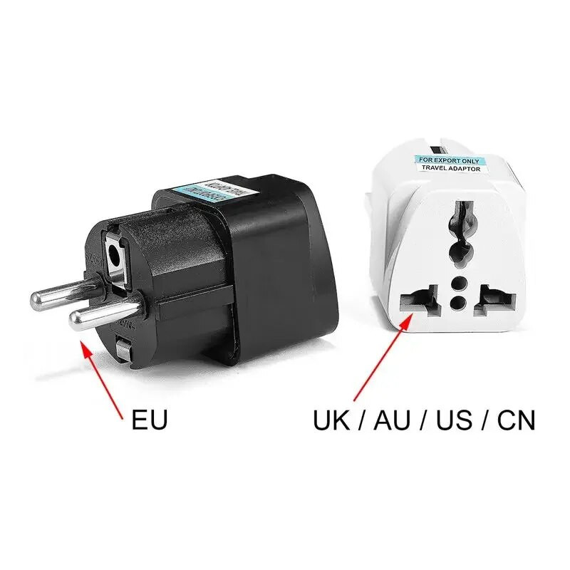 EU KR adapter, električna utičnica, univerzalni adapteri za struju iz SAD-a u EU, Španjolska, Francuska, putni adapter, pretvarač utikača, Koreja, AC utičnice