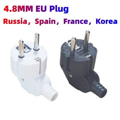 ЕС щепсел адаптер 16A мъжки резервни контакти Rewireable Schuko Electeic Socket Евро конектор за захранващ удължителен кабел，Корея