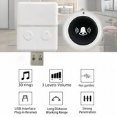 150M juhtmevaba uksekell kodu välitingimustes Smart USB uksekell RF 433MHz kaugjuhtimispult 30 helina helitugevuse reguleerimise vastuvõtja koos akuga