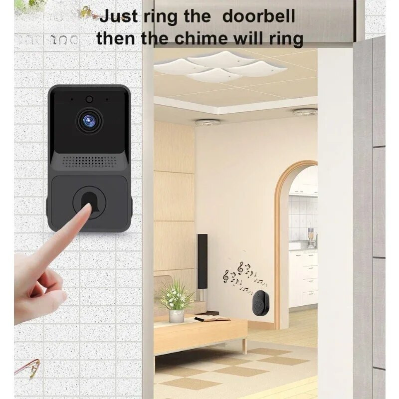 Mobiiltelefoni jälgimine WiFi juhtmevaba video uksekellapaar Ding Dong Suit infrapuna-öine nägemine võib olla lühiajaline videosalvestus