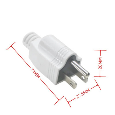 Nema 5-15P JAV amerikietiškas 3 kontaktų kintamosios srovės elektros maitinimo vyriškas kištukas adapteris adapteris laidas perjungiamas ilgintuvo laido jungtis 15A 125V