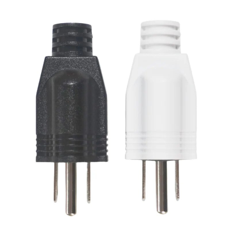 Nema 5-15P US amerikai 3 tűs váltakozó áramú elektromos tápcsatlakozós csatlakozó adapter adapter adapter vezeték újrahuzalozható hosszabbító kábel csatlakozó 15A 125V