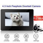 4,3-inčni špijunka za gledanje vrata Kamera za zvono na vratima 120° LCD 100 W piksela Pametna elektronička kamera za mačje oko vrata Vanjski monitor