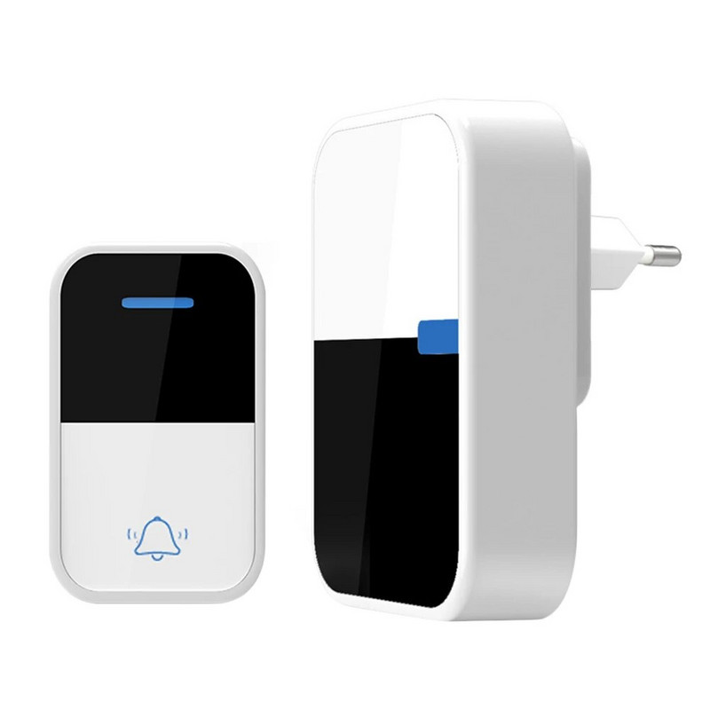Atsparus vandeniui belaidis durų skambutis savaiminio maitinimo generavimo 433 MHz RF išmanusis belaidis durų skambutis 110 V–230 V belaidis durų skambutis namams