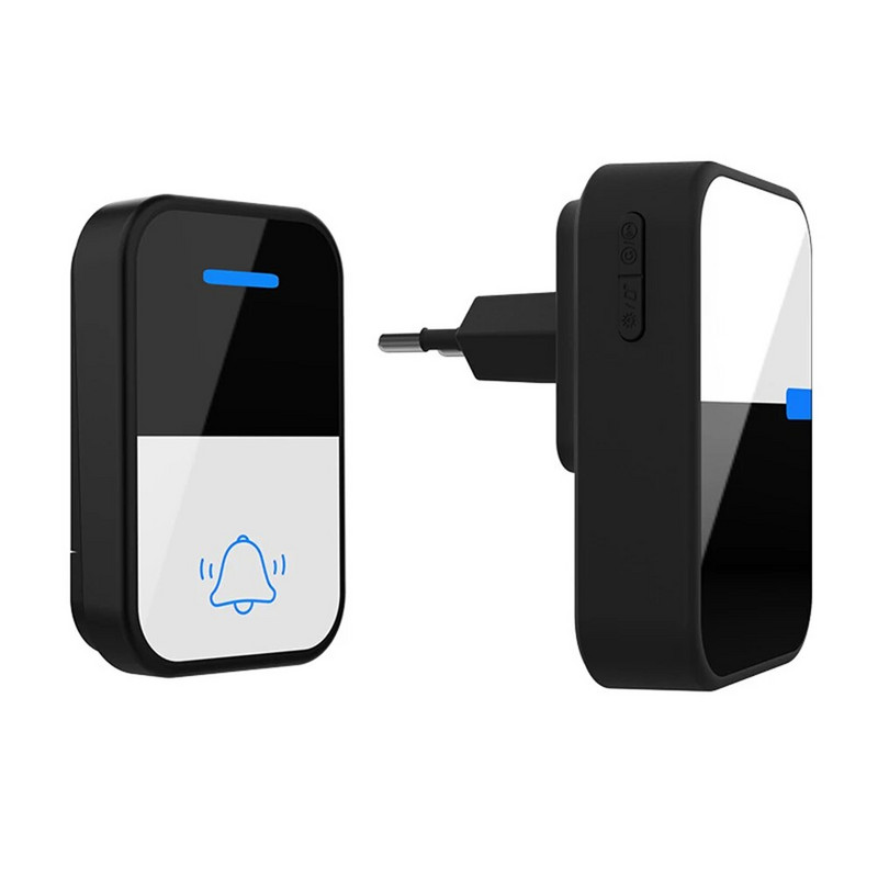 Atsparus vandeniui belaidis durų skambutis savaiminio maitinimo generavimo 433 MHz RF išmanusis belaidis durų skambutis 110 V–230 V belaidis durų skambutis namams