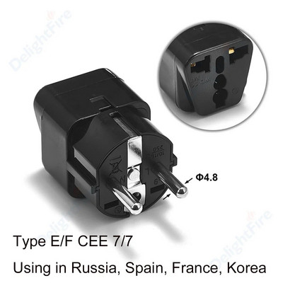 1 vnt Universalus JK į ES kištuko keitiklis 250 V kintamosios srovės maitinimo adapteris įkroviklis Euro Travel Adapter EU kištuko adapteris britiškas Scoket lizdas