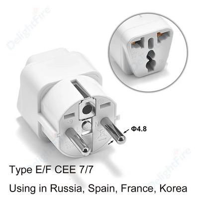 1 vnt Universalus JK į ES kištuko keitiklis 250 V kintamosios srovės maitinimo adapteris įkroviklis Euro Travel Adapter EU kištuko adapteris britiškas Scoket lizdas