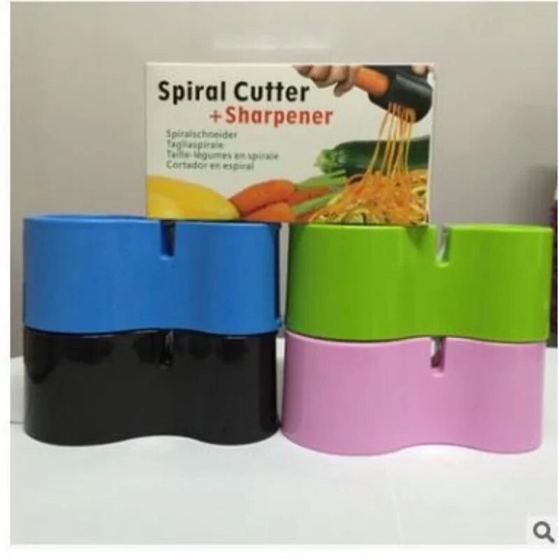 Konyhai kiegészítők kétfejű spirál szeletelő reszelő cukkini tészta spagetti gép zöldségkés vágó kés hegyező