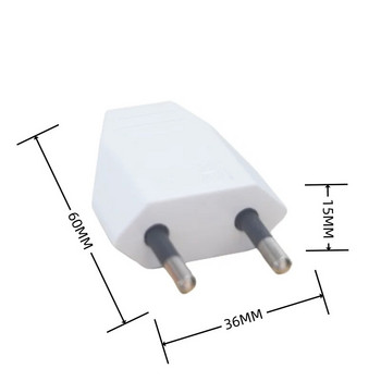 Мъжки/женски 2.5A ЕС кабелен щепсел Удължителен конектор за захранващ кабел Женски мъжки 2-полюсен ЕС захранващ кабел Преобразувател на електрически щепсел