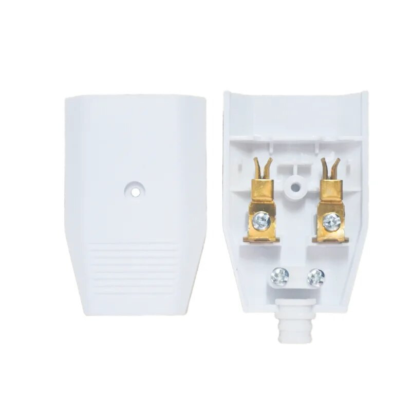 Vyriškas/moteris 2,5 A ES laidų kištuko lizdo prailginimo maitinimo laido jungtis, kištukas, 2 polių ES maitinimo laido elektros kištuko keitiklis