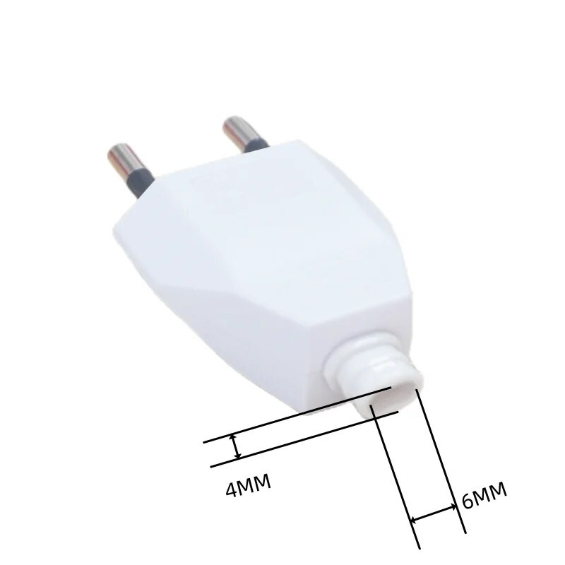 Vyriškas/moteris 2,5 A ES laidų kištuko lizdo prailginimo maitinimo laido jungtis, kištukas, 2 polių ES maitinimo laido elektros kištuko keitiklis