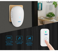 KERUI M521 üdvözlő csengő készlet ajtócsengő riasztó LED fény kültéri gombelem kültéri vezeték nélküli ajtócsengő okos otthon biztonság