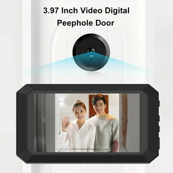 Ψηφιακό Ηλεκτρονικό Σκόπευτρο Εγγραφή βίντεο Βίντεο Ψηφιακό Door Viewer 3,97 ιντσών με οθόνη LCD Door Peephole Κάμερα 1400mAh