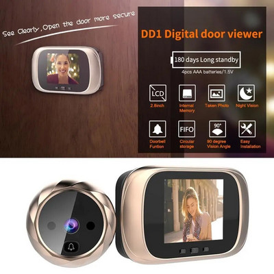 Ajtócsengő elektronikus kukucskáló ajtókamera 2,8 hüvelykes képernyő digitális csengő elektronikus ajtókukucskáló kamera ajtócsengő