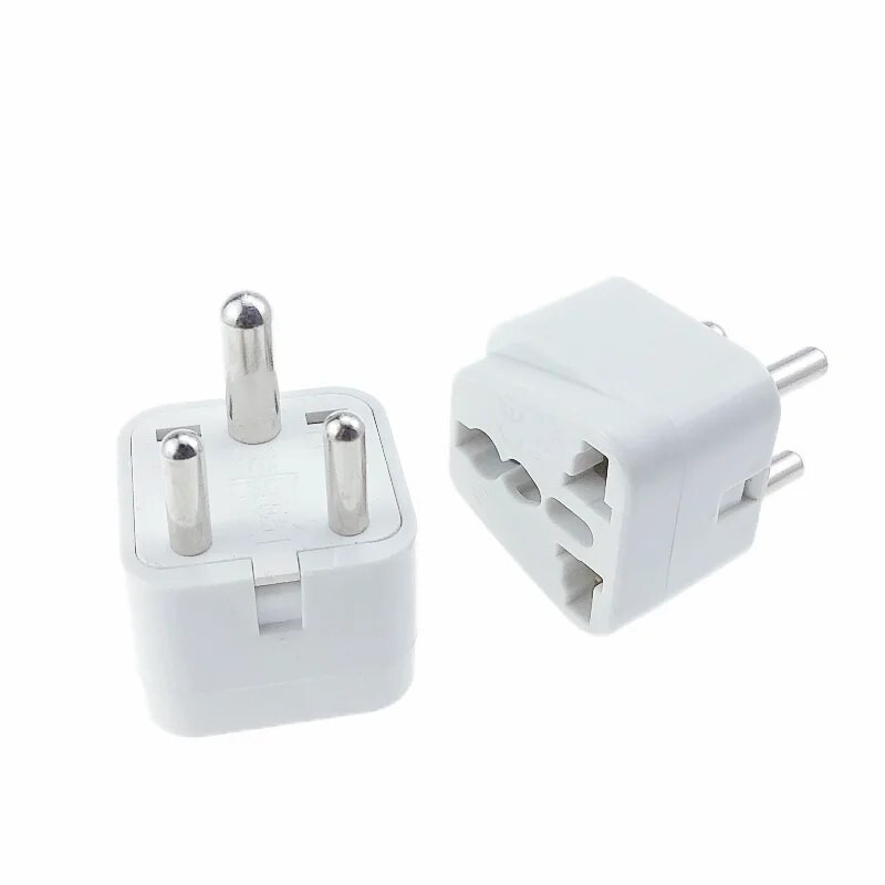 2 in 1 Lõuna-Aafrika Vabariik ZA India IN pistiku adapter Universaalne muundur reisitoitepistik 3 kontaktiga ümmargune vahelduvvooluadapter Pistik Tüüp D
