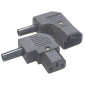 C13/C14 maitinimo kištukas, 90 laipsnių kampu IEC 320 C13 moteriškas kištukas AC 10A / 250V maitinimo laido / kabelio jungtis
