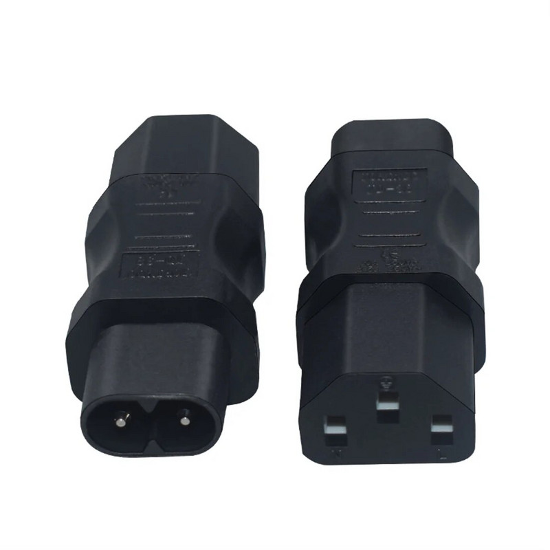 Adaptor de alimentare JORINDO IEC320 C8 mascul la C13 mamă, C13 la C8 sau C8 la C13, mufă de conversie de putere cu 2 pini masculin la 3 orificii