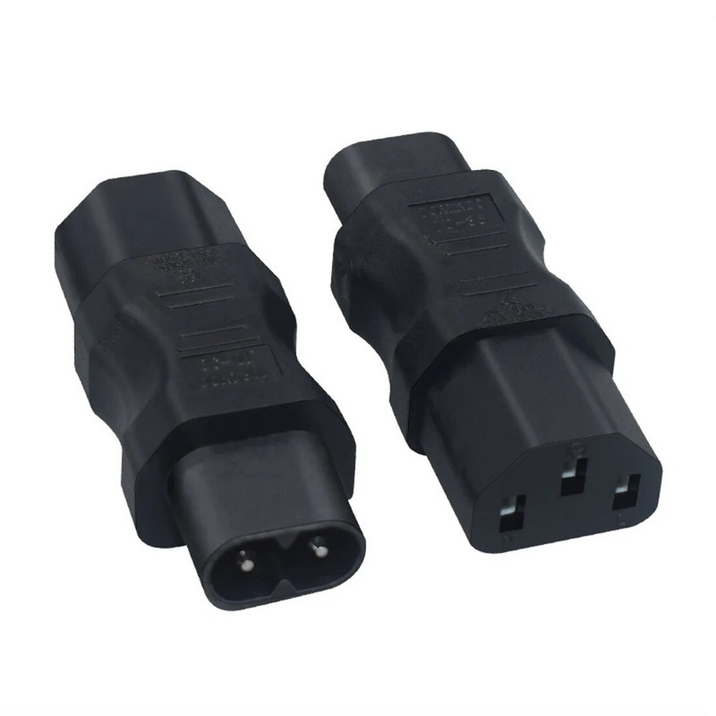 Adaptor de alimentare JORINDO IEC320 C8 mascul la C13 mamă, C13 la C8 sau C8 la C13, mufă de conversie de putere cu 2 pini masculin la 3 orificii