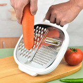 Tocator de legume multifunctional Razatoare de alimente Razatoare de cartofi Razatoare de morcovi Tocator de ghimbir cu recipient pentru alimente Gadgets de bucatarie