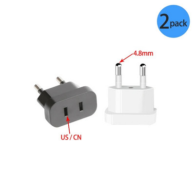 Maitinimo kištuko keitiklio adapteris iš JAV į ES Euro Europą Plug Travel Adapter JAV į ES adapterio elektros lizdas