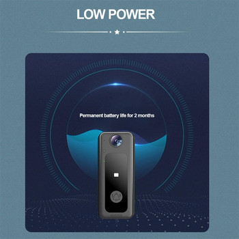 Безжичен звънец Smart Remote Video Doorbell Интелигентна визуална камера за звънец с HD нощно виждане WiFi акумулаторна сигурност