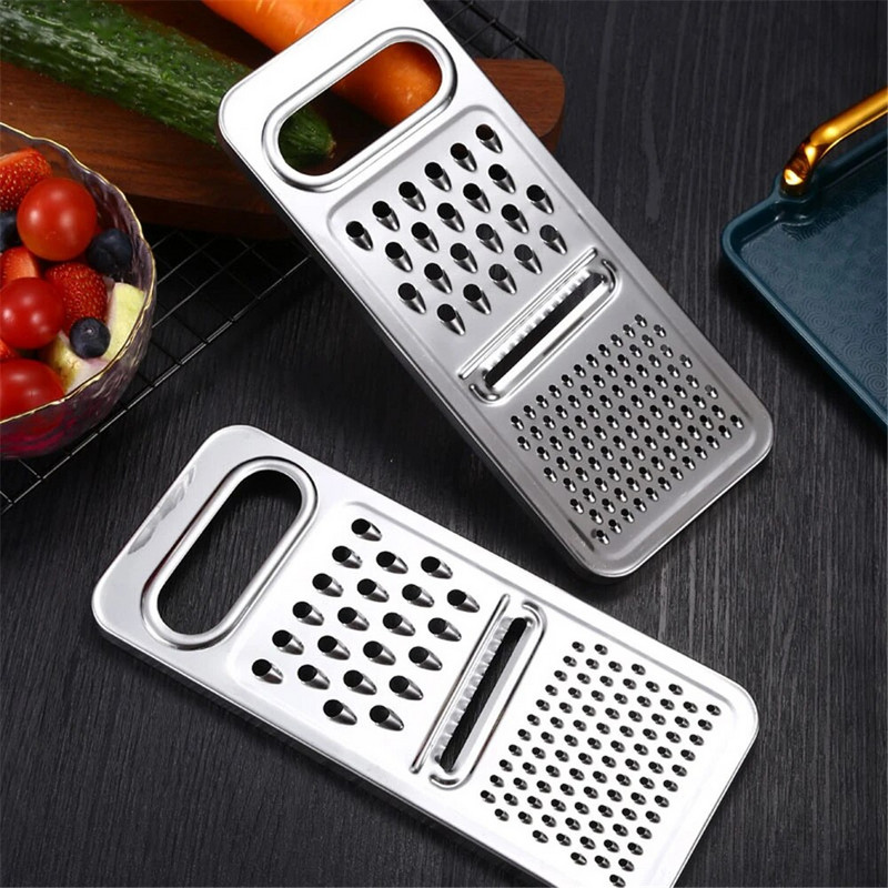 Trys viename nerūdijančio plieno daržovių vaisių pjaustyklės Daugiafunkcis bulvių citrinų sūrio trintuvas maisto smulkintuvas Virtuvės priedai